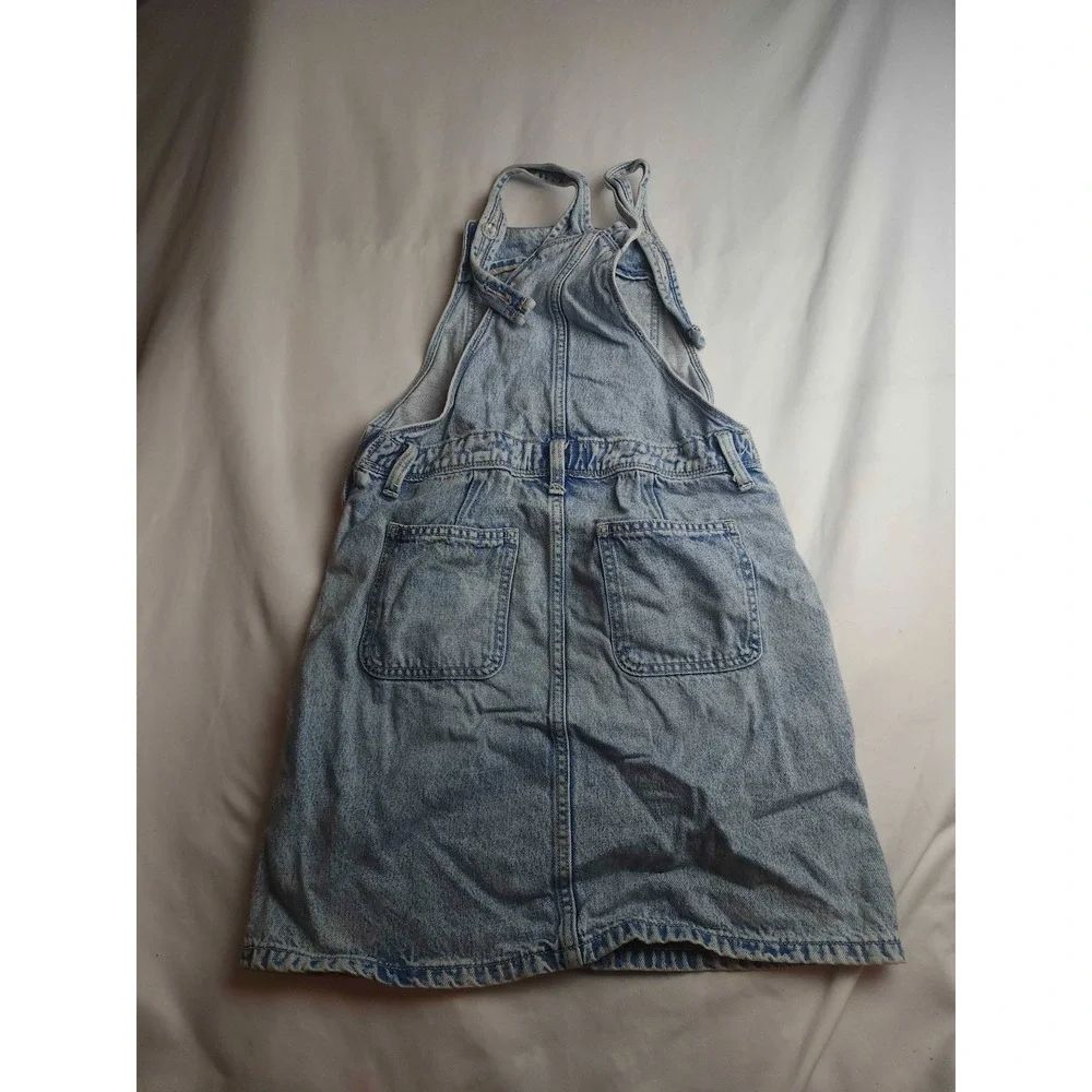 Old Navy Denim Overall Dress Girls Size XL Blue Acid Wash Casual Sleeveless